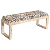Black and White Sled Leg Accent Bench B062P153595