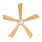 Hot sales 52 Inch Modern Ceiling Fan With 3 Color Dimmable 5 Solide Wood Blades Remote Control W2991P334793