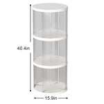 ZUN 360&deg; Rotating Bookshelf, Small Corner Bookcase with Small Footprint, 3 Tier Floor Standing 67954928