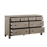 ZUN Gray Oak Finish Classic Transitional Bedroom Furniture 1pc Dresser of 8 Drawers Wooden Furniture B011P210428