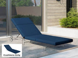 Chaise Lounge Cushion, 3.9" Thick Outdoor Lounge Chair Cushions with Ties for Patio, 21" x 72",Navy 37860166