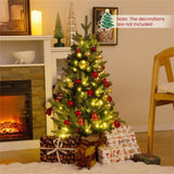 3FT Tabletop Christmas Tree - 363 Branch Tips , 50 Warm White LEDs, Cordless Control Box for 74070071