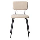 Set of 4 Modern Padded Dining Chairs for Kitchen Bar Office Chair, White 32595938