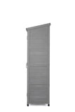 Outdoor Storage Cabinet Metal Top,Garden Storage Shed,Outdoor 68 Inches Wood Tall Shed for Yard 51674393