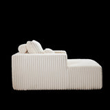 62.5-Inch Corduroy Sponge Sofa Lounge Chair,No Assembly Required,Fluffy Modern Sleeper Chair for W834P206038