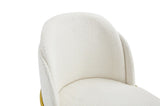 set of 2 dinning chair white seat brown leg W370P193934