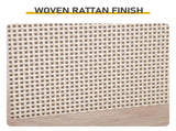 Rattan-covered shoe cabinet with 1 drawer and 2 flip-top drawers, made of particleboard, 60958170