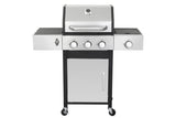 ZUN 3-Burner Propane Gas BBQ Grill with Side Burner, 37230BTU Output With Enameled Cast Iron Cooking W2938P208382