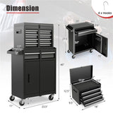 ZUN Rolling Tool Chest with 5 Sliding Lockable Drawers 92891956