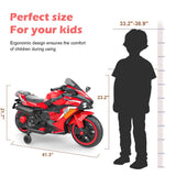 12V Electric Motorcycle for Kids, Powered Toy Motorcycle, Child Motorcycle Ride On with Light Wheels 68458242