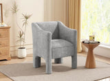 Modern Barrel Chair Accent Chair 29.9" Upholstered Armchair for Living Room and Bedroom, Grey N763P336531E
