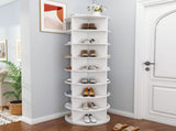 Rotating Shoe Rack Tower, 8-Tier Spinning Storage Rack, Free Standing 360&deg Revolving Shoe 39772527