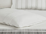 6 Piece Cotton Jacquard Oversized Comforter Set White/Grey King B035128775