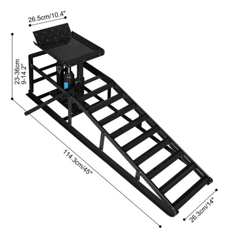 ZUN Hydraulic Car Ramps, 2 Pack Car Ramp High Lift, 11000LBS Automotive Truck Cars Service Ramps, Low 53265332