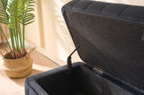 49.21"Wide Velvet Storage Soft Bench for Living Room, Entryway and Bedroom. Black W3118P272645