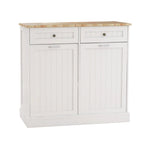 ZUN Two Drawers and Two-Compartment Tilt-Out Trash Cabinet Kitchen Trash Cabinet-White W282P160454