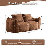 Giant Bean Bag Couch for Adults, Ultra Soft Fluffy Loveseat Bean Bag Sofa, Oversized Chase Lounge 88086941