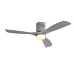 ZUN 52 Inch Ceiling Fan Lights 3 Solid Wood Fan Blade Noiseless Reversible Motor Remote Control W93443059