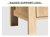 Natural wood finish, melamine-faced MDF, 23.6*11.81*31.5in, double-door bathroom tall cabinet 25744577