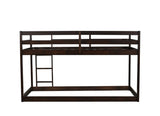 ZUN Solid Wooden, Solid Rubber Wooden Twin over Twin Loft Bed with Ladder, with Bed Platform of W504P191669