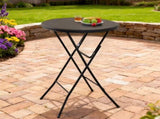 31" Round High-Top Folding Table, Black 98920334