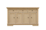 Farmhouse Style Kitchen Storage Cabinet, Large Wall Cabinet with Drawers and Doors in Roman Column W2393P300548