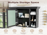 35'' x 28'' Black Wall Mounted Bathroom Storage with Mirror Door, Modern Bathroom Wall N710P196545B