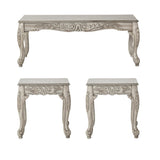 San Marino 2-Tone Fabric Wooden Frame Sofa and Loveseat with 3 Tables Set T2574P198801