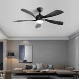 (Same as W882P146310) 52 Inch Modern Ceiling Fan With 3 Color Dimmable 5 ABS Blades Remote Control W882P293454