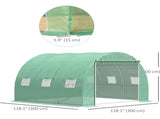 10' x 10' x 7' Tunnel Greenhouse Walk-in Plant Shelter with Transparent PE Cover & Zippers 01661553