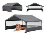 Extra Large Outdoor Dog House Tent 3-Sided Mesh Windows, Breathable Sun Rain Cover Pet Shelter 35504686