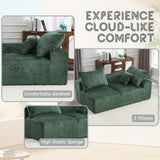 UNITED WE WIN Memory Foam 2-Seater Couch, No Installation & Easy to Transport, Deep Seat Modern Sofa W1568P222614