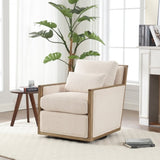 COOLMORE Corduroy Swivel Chair, Comfy Accent Sofa Chair for Living Room, 360 Degree Swivel W395P209380