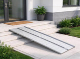 10 ft Heavy-Duty Folding Wheelchair Ramp, Portable Access Ramp for Home Steps, Doorways & Handicap 56796391
