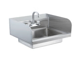 17x12.8" Hand Sink with Faucet, Wall-Mount Commercial Hand Washing Sink with Side Splash for 52428902