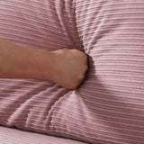 The 53-inch pink sofa offers a spacious layout in the small apartment, easily handling various W3371P309474