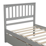 Twin size Platform Bed with Two Drawers, Gray WF195105AAE