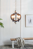 Wood Chandelier 6 - Light Farmhouse Pendant Lighting Natural Wood Hanging Light Fixture for Kitchen W2078137030