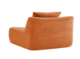Armless Sofa W/Pillow Teddy Fabric-Orange W714P357250