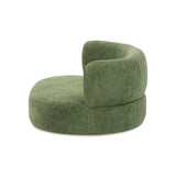 Shep 36" Curved Dog Sofa Bed Medium Moss Green Fleeced Teddy B2719P320242