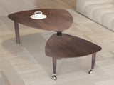 360 degree Rotatable modern Coffee Table for Living Room, solid wood legs with simply assemble W2899P372755