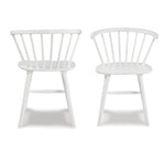 ZUN Alwynn Contemporary Wooden Spindle Back Dining Chairs, Windsor Chairs, Set of 2, White T2574P164536