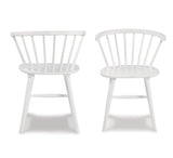 ZUN Alwynn Contemporary Wooden Spindle Back Dining Chairs, Windsor Chairs, Set of 2, White T2574P164536