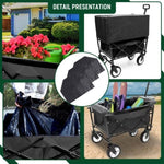 ZUN Multi-use Bag Collapsible Foldable Wagon Cart Beach Wagon Heavy Duty Utility Cart Utility Wagon 72422065