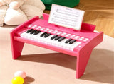 25 Keys Mini Digital Piano for Kids Age 3, Lighted Teaching Mode with 6 Tones & 15 Demo Songs-Pink 63583594