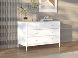 White 4-Drawer Kids Dresser, Wooden Storage Cabinet for Toddler Bedroom, Nursery, Closet, Baby W808P298011