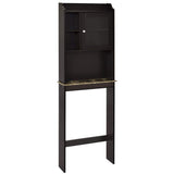 Modern Over The Toilet Space Saver Organization Wood Storage Cabinet for Home, Bathroom - Espresso W40914888