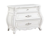 Opulence Modern Style 3-Drawer Night stand Made with Wood in Pearl White B009P240963