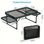 ZUN Outdoor Folding Picnic Table Grill Camping Table, 4-6 Person Portable Roll up Aluminum Table,Quick 63494963