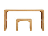 Natural Pine Dining Bench and Table Set Versatile Indoor Wood Furniture for Entryway, Living Room, W1758P292188